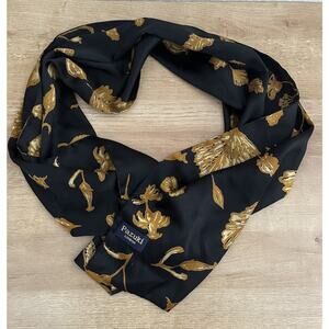 Pazuki Silk Scarf Black and Gold